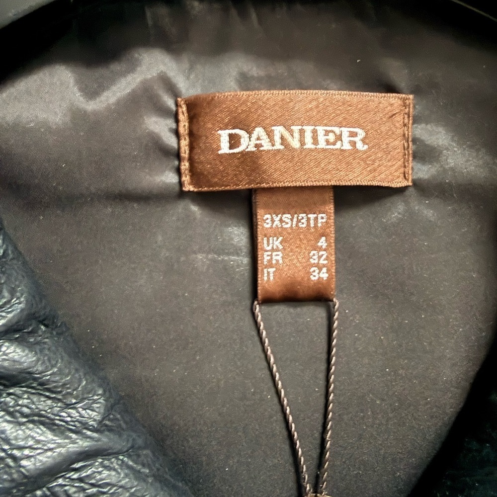 Danier Black Leather Jacket with Hood - Picture 2 of 8